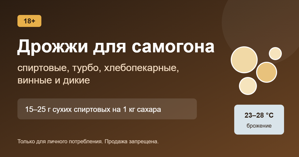 Дрожжи для самогона: спиртовые, турбо, хлебопекарные, винные и дикие