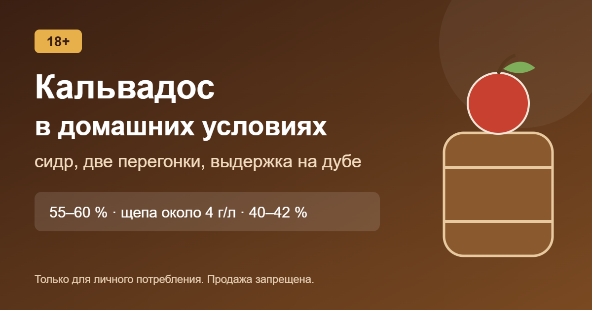 Кальвадос в домашних условиях: сидр, две перегонки и дуб