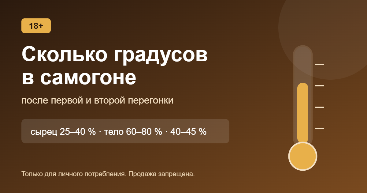 Сколько градусов в самогоне после первой и второй перегонки
